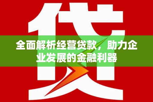 确山全面解析经营贷款，助力企业发展的金融利器