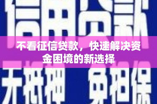 确山不看征信贷款，快速解决资金困境的新选择