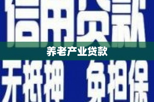 确山养老产业贷款