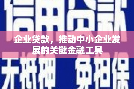 确山企业贷款，推动中小企业发展的关键金融工具