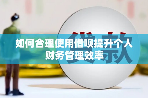 确山如何合理使用借呗提升个人财务管理效率