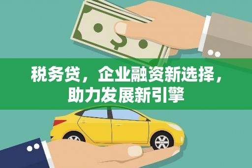 确山税务贷，企业融资新选择，助力发展新引擎