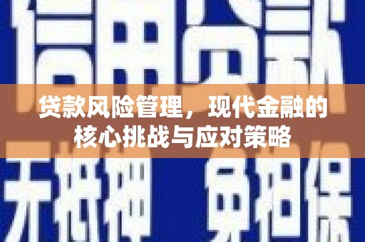 确山贷款风险管理，现代金融的核心挑战与应对策略