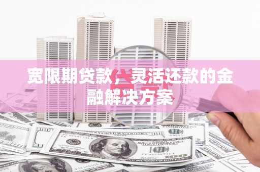 确山宽限期贷款，灵活还款的金融解决方案