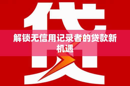 确山解锁无信用记录者的贷款新机遇