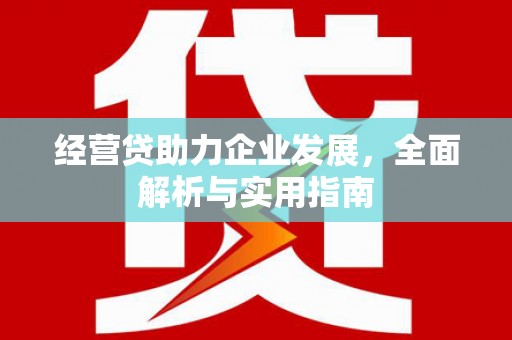确山经营贷助力企业发展，全面解析与实用指南