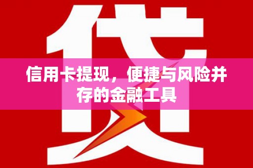 确山信用卡提现，便捷与风险并存的金融工具