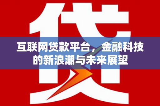 确山互联网贷款平台，金融科技的新浪潮与未来展望