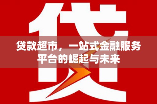 确山贷款超市，一站式金融服务平台的崛起与未来