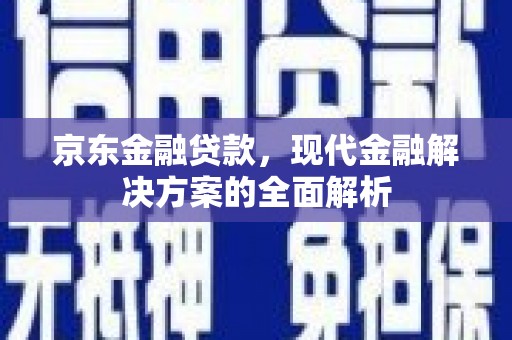 确山京东金融贷款，现代金融解决方案的全面解析