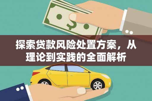 确山探索贷款风险处置方案，从理论到实践的全面解析