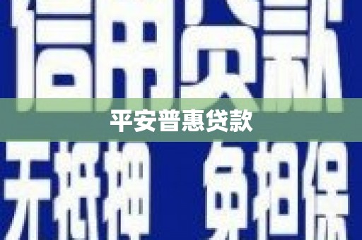 确山平安普惠贷款