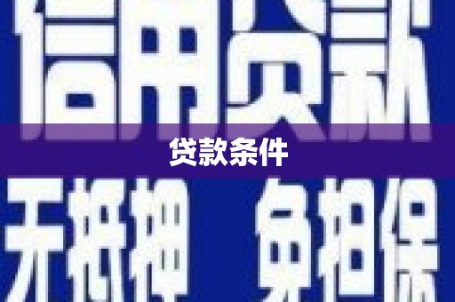 确山贷款条件