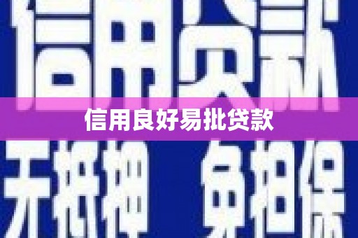 确山信用良好易批贷款