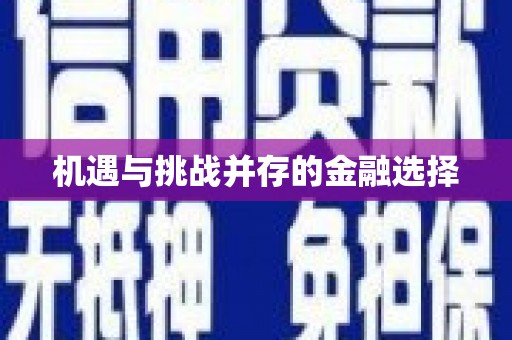 确山机遇与挑战并存的金融选择