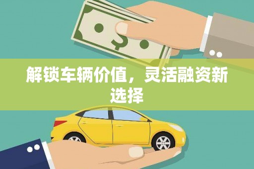 确山解锁车辆价值，灵活融资新选择