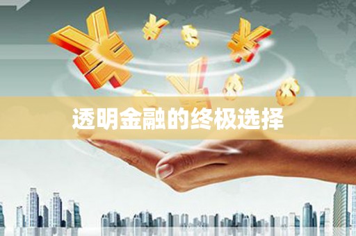 确山透明金融的终极选择